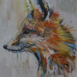 fox head painting for sale