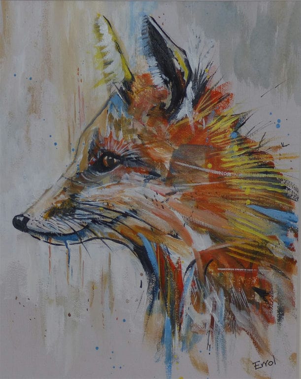 fox head painting for sale