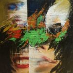 behind the burka abstract painting for sale