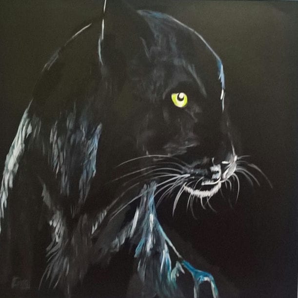 black cat painting for sale