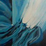blue horizon abstract painting for sale