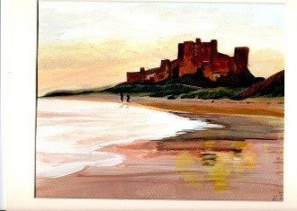 castle by the sea painting for sale