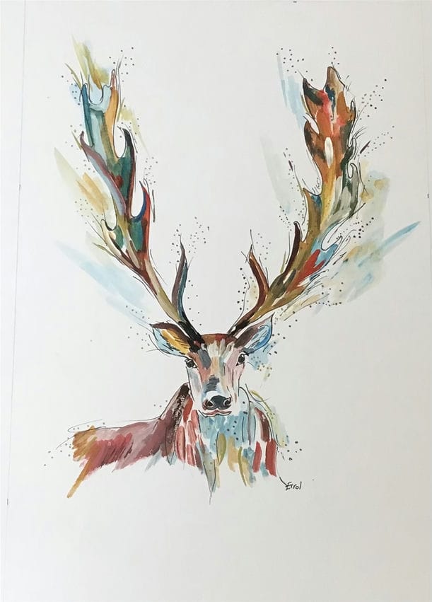 deer stag painting for sale