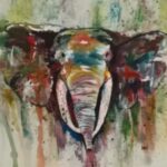 elephant head painting for sale