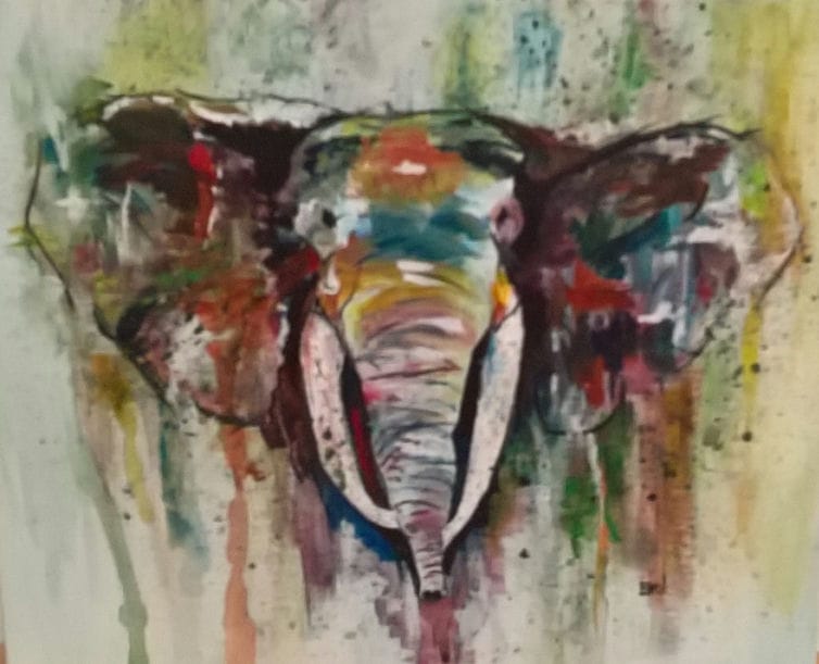 elephant head painting for sale