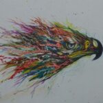 fire and fury bird painting