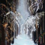 forest in winter painting for sale