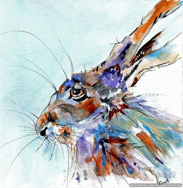 hare with attitude painting for sale