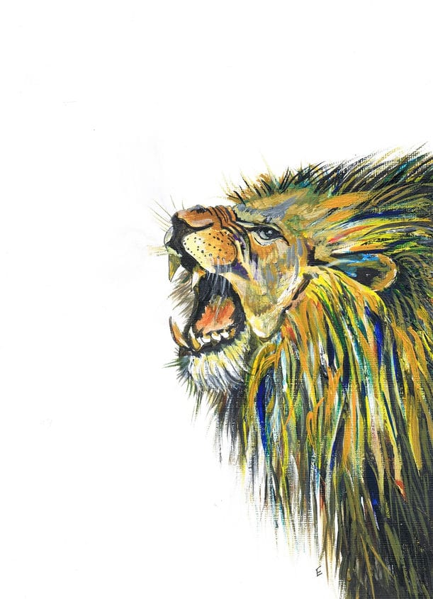 lion painting for sale