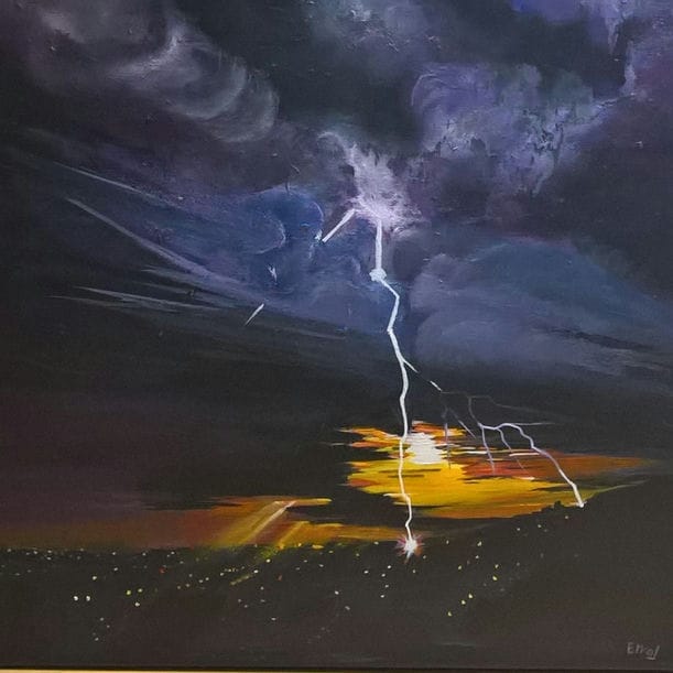 lightning strike painting for sale
