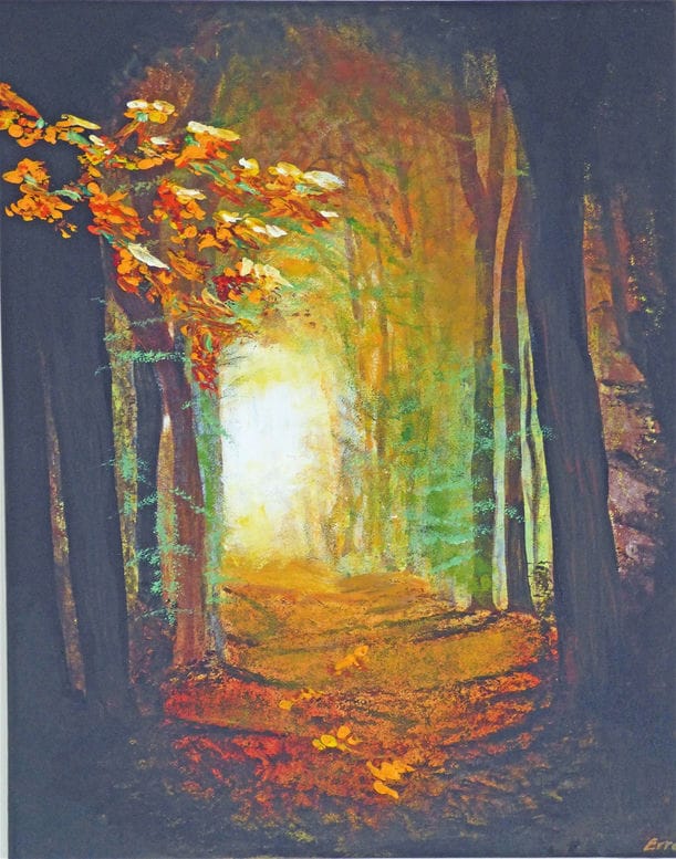 morning glory forest painting for sale