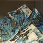 mountain climbing painting for sale