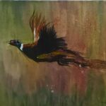 Pheasant in flight painting for sale