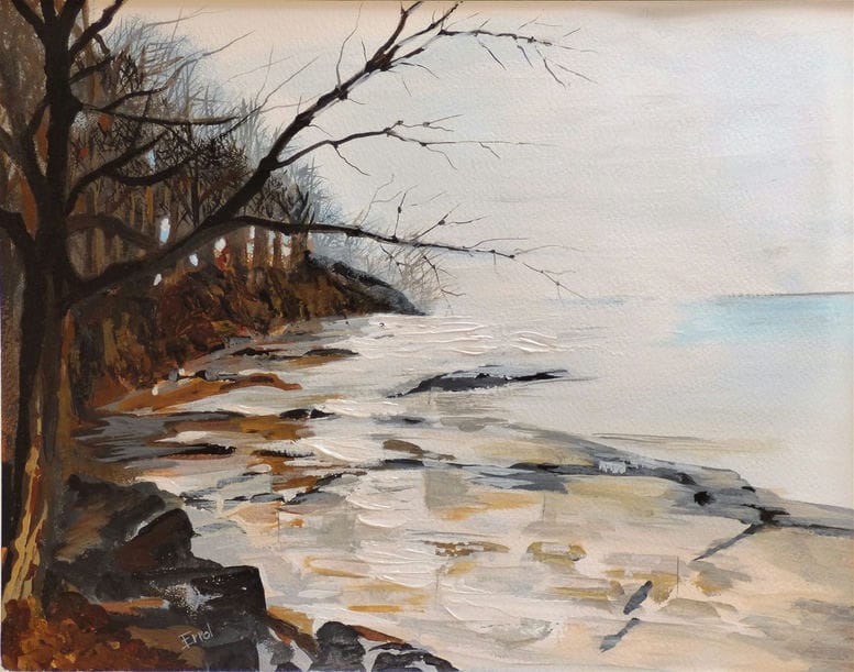 peaceful lake painting for sale