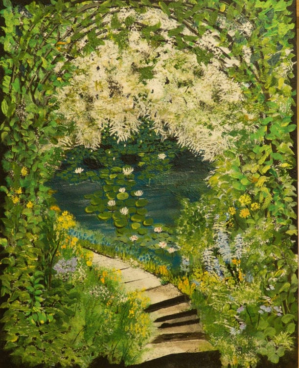 spring garden painting for sale