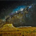 starry night dramatic landscape painting for sale