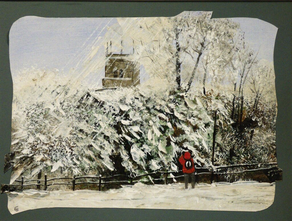 worcester in snow painting for sale