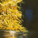 yellow tree abstract painting for sale