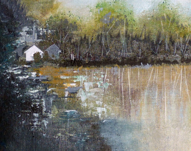 village contemporary painting for sale
