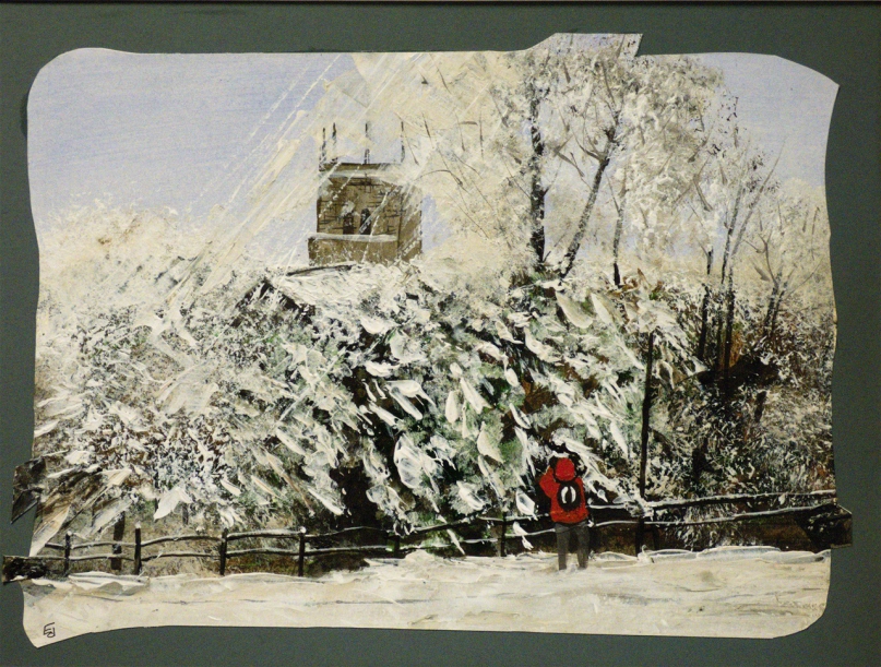 worcester in snow painting for sale